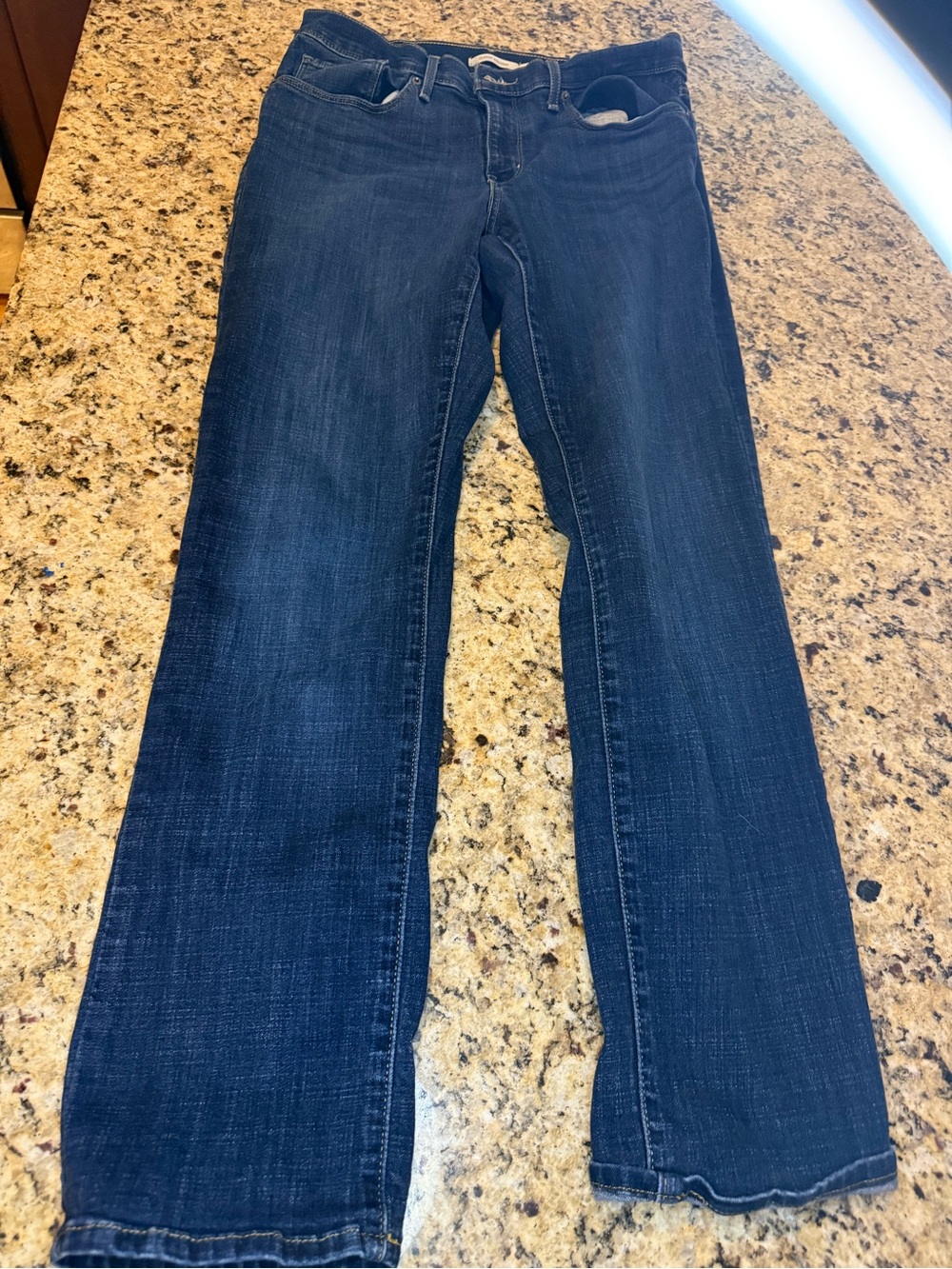 Levi's Women's Dark Wash Straight-Leg Jeans